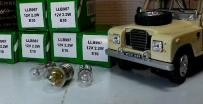 Land Rover Série 3 OEM Véritable Lucas Dash Ampoules à Filament 12 V E10 BA7S Ensemble