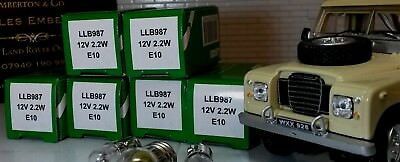 Land Rover Series 1 2 2a OEM Genuine Lucas Dash Filament Light bulbs 12v E10 Set