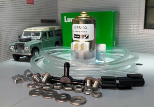Land Rover Series 3 OEM Lucas Windscreen Washer Pump PRC3369 Hose & Fittings Set