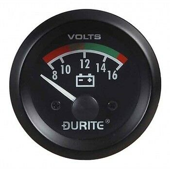 Land Rover Series 1 2 2a 3 Dash Panel 2" Auxiliary Voltmeter Illuminated Gauge