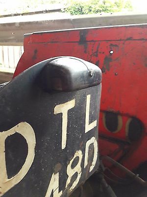 Lucas Repro Tractor Black Brass Glass Numberplate Light