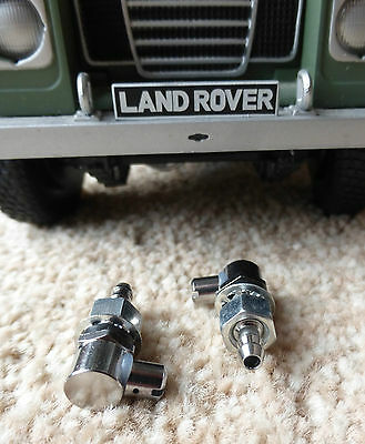 Serie 1 2 Chrom/Messing Lucas Typ Land Rover WSB136 Scheibenwaschdüsen x2