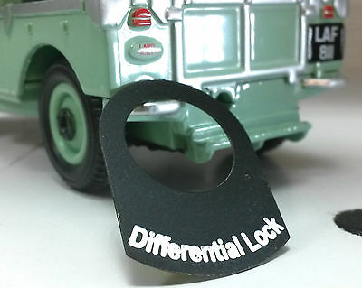 Land Rover Series 1 2 2a 3 Metal Switch Tag "Differential Lock"