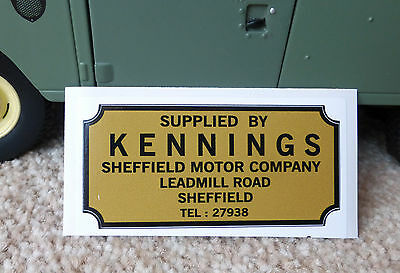 Land Rover Series 1 2 2a 3 Period Dealer Decal Sticker Kennings Car SheffieldVehicle Parts &amp; Accessories, Car Tuning &amp; Styling, Body &amp; Exterior Styling!