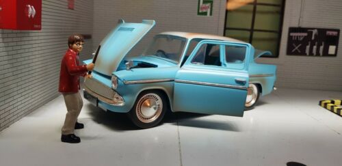 Ford Anglia 1970 105E verwittertes Modellauto &amp; Harry Potter Figur 31127 Jada 1:24