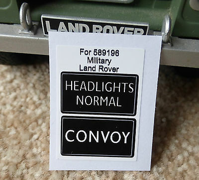 Land Rover Series Military FFR IR Lightweight Convoy Light Switch Decal 589196