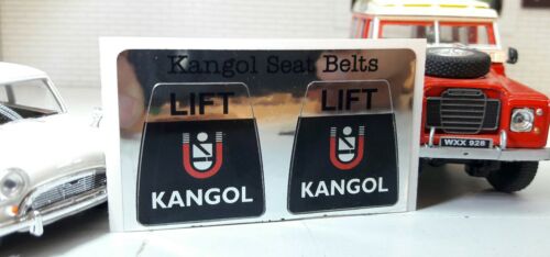 Kangol Lift Type Seatbelt Seat Belt Clasp Buckle Decal Sticker Classic LandRover
