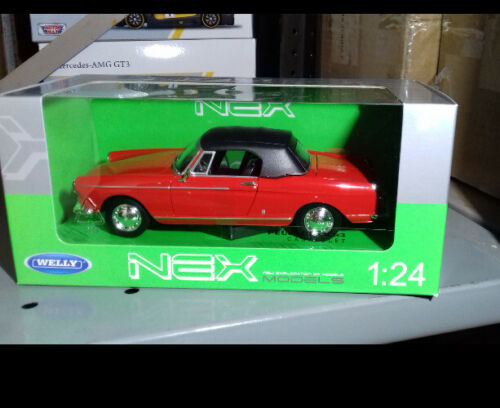 Peugeot 404 Rouge Cabriolet Welly 1:24