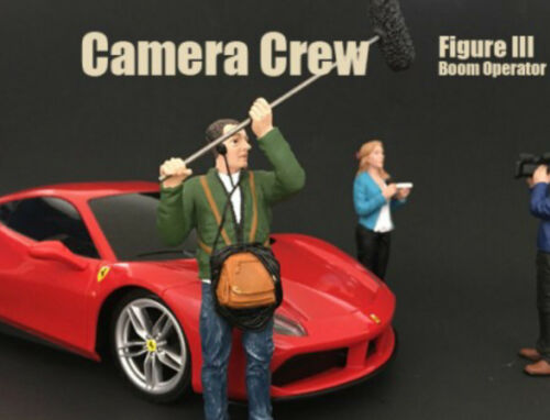 Figure Model Man Diorama Camera Crew Film Boom Operator 1:24 Scale