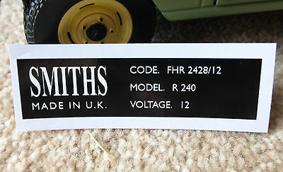 Land Rover Series 2 2a 88 109 LWB Smiths Rectangular Heater Label Decal Badge