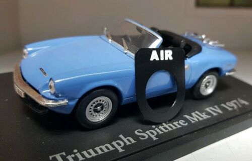 Lucas métal interrupteur languette autocollant étiquette insigne Smiths réchauffeur d'air Triumph Spitfire 