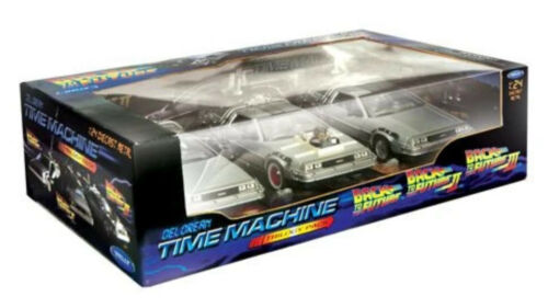 Delorean Back to the Future SET OF 3 Trilogy 1:24
