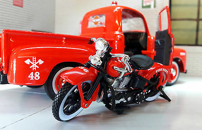 Ford F1 1948 Feuerwehrauto &amp; 1936 Harley Davidson 32171G Maisto 1:24