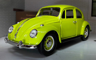 VW 1500 Beetle 1967 Voiture Vert Citron 24202 Road Signature 1:24