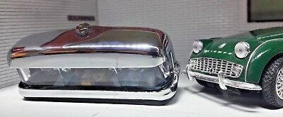 Lucas 467/2 Éclairage de plaque d'immatriculation en verre et laiton chromé Austin Healey Triumph Morris