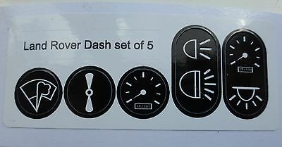 Land Rover Series 3 Dash Panel Instrument Tab Decals Refurbishment ALL MODEL SET
