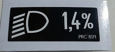 Land Rover Defender 90 110 TDi Headlamp Decal Label Badge Information PRC8171