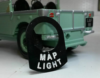 Land Rover Series Camper 1 2 2a 2b Metal Switch Tag "Map Light"