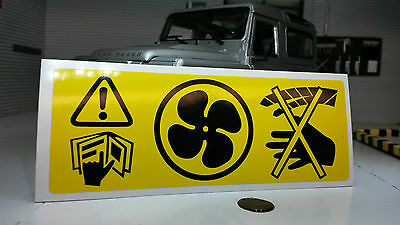 Land Rover Defender Discovery TDI Upper Fan Cowl Warning Decal Sticker ESR3291