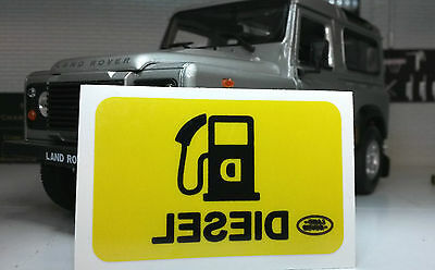 Land Rover Defender TD5 TDCi TDi Diesel Fuel Filler Window Warning Badge Aufkleber