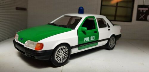 Ford Sierra Sapphire Ghia Police Polizei Voiture Schabak 1:24/25