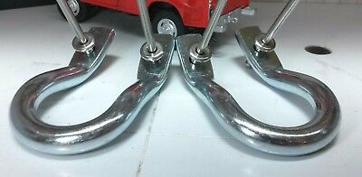 Land Rover Series 2 2a 3 Canvas Rope Hook Large Cleats 345699 & Stainl ...