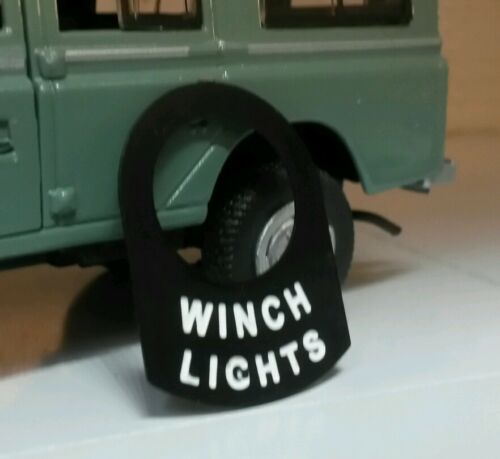 Land Rover Series 1 2 2a 2b Metal Switch Tag "Winch Lights"