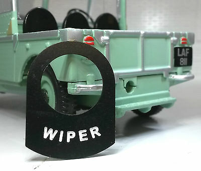 Land Rover Series 1 2 2a 2b Metal Switch Tag "Wiper"