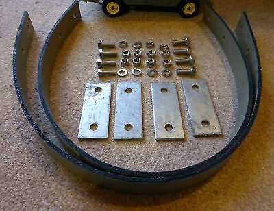 Combo Rear Check Strap Land Rover Series 2 2a LWB Axle Check Straps Stainless Steel Plates ...