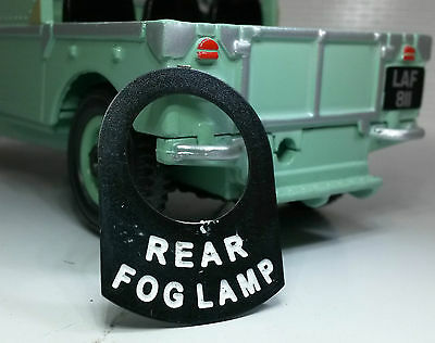 Land Rover Series 1 2 2a 2b 3 Metal Switch Tag "Rear Fog Lamp"
