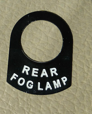 Land Rover Series 1 2 2a 2b 3 Metal Switch Tag "Rear Fog Lamp"