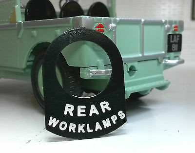 Land  Rover Series 1 2 2a 2b Metal Switch Tag "Rear Worklamps"