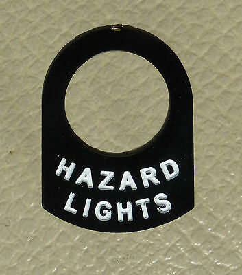 Land Rover Series 1 2 2a 2b 3 Metal Switch Tag "Hazard Lights"