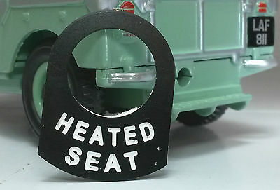 Land Rover Series 1 2 2a 2b 3 Metal Switch Tag "Heated Seat"