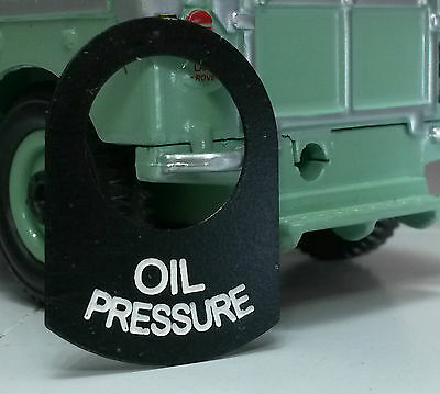 Land Rover Series 2 2a 3 Metal Light Tag "Oil Pressure"
