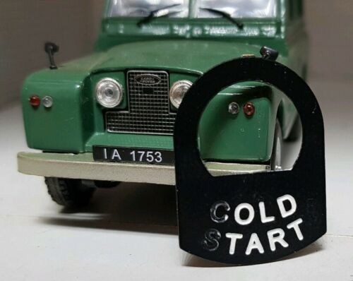 Land Rover Series 1 2 2a 3 Comedy Cold Start Metal Tag "Old Tart"
