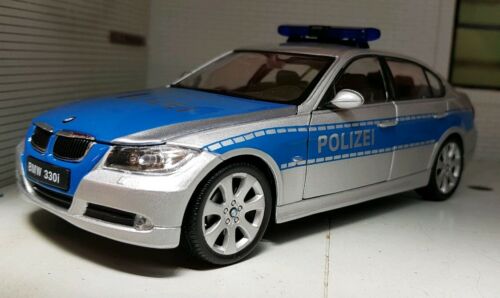 1:24 BMW Police 3 Series 330i 22465 Detailliertes Welly Polizei G LGB-Automodell