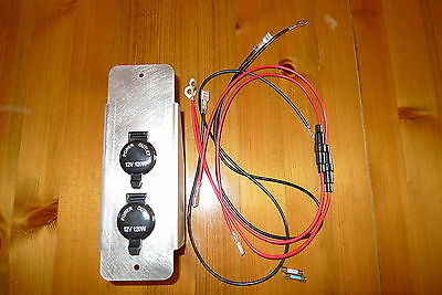 Aux Power Outlets Sockets 10A Alloy Dash panel for Land Rover Series 2 ...