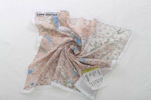 Lake District Central Fabric Cloth Printed Washable Map by Splashmaps
