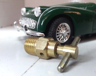 Classic Car Radiator & Engine Block Drain Tap Brass 1/4" BSP thread