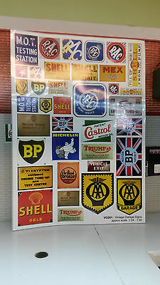 G LGB 1:24 Scale Vintage Garage Adverts Notices Signs Railway Layout Diorama