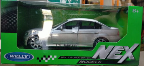 1:24 BMW 3 Series 330i Silver E90 2006 22465 Very Detailed Welly G Scale Model
