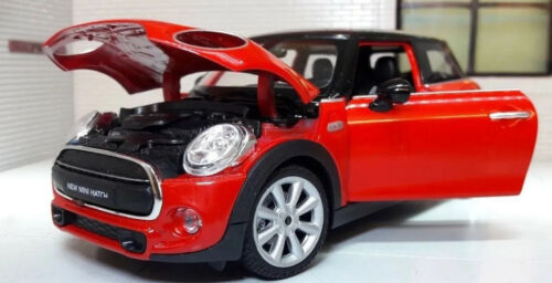 1:24 Mini Cooper One Hatch 2014 Roter BMW Welly, sehr detailliertes Druckgussmodell