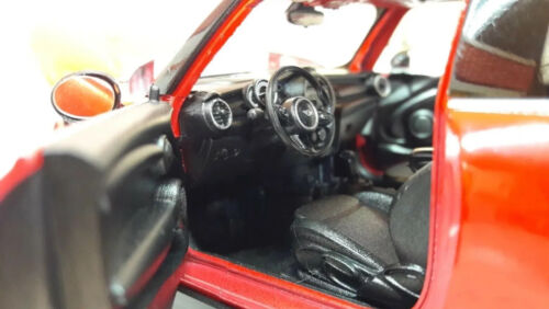1:24 Mini Cooper One Hatch 2014 rouge BMW Welly modèle moulé sous pression à échelle très détaillée