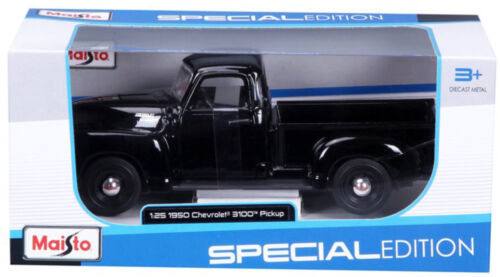 Chevrolet 3100 Pickup Black 1950 Truck Maisto 1:24