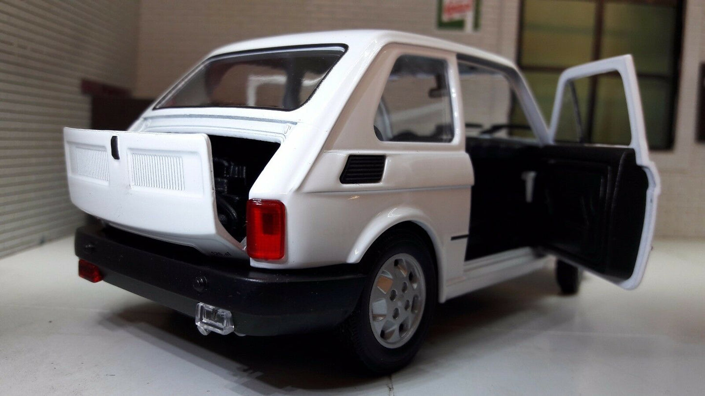 1:24 Fiat 126 Yellow 1972 G Scale Welly NEX 1:21 Diecast Detail Model Car 24066