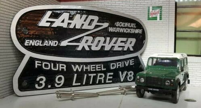 Land Rover Stage One 3.9 V8 Cast Tub Badge