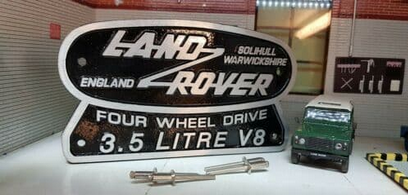 Land Rover Stage One 3.5 V8 Cast Tub Badge 90 110