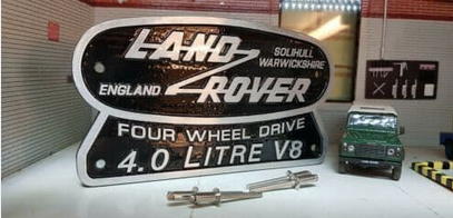 Land Rover 4.0 V8 Works Cast Tub Badge
