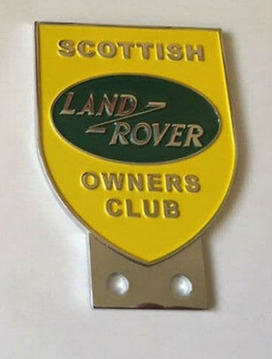 Land Rover Scottish Owners Club Grill Badge  With Stainless Fixings